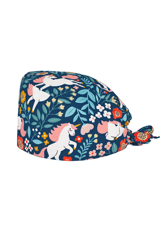 OP-Haube mit Stoffmustern – Verzaubertes Einhorn