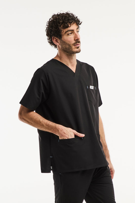 Blouse médicale - Noir Slimfit - Homme