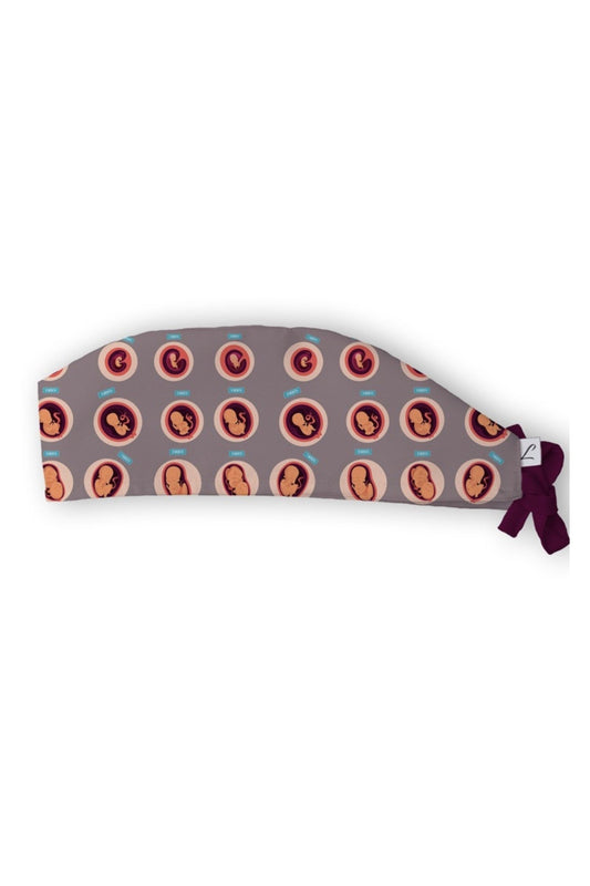 OP-Haube – Rosa mit Gynäkologie-Motiv