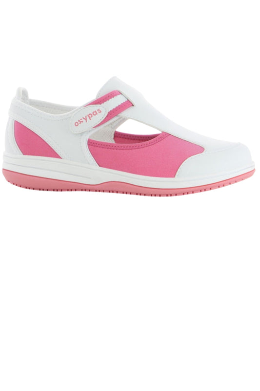 Medizinischer Schuh Damen CANDY – Safety Jogger – Weiß und Rosa