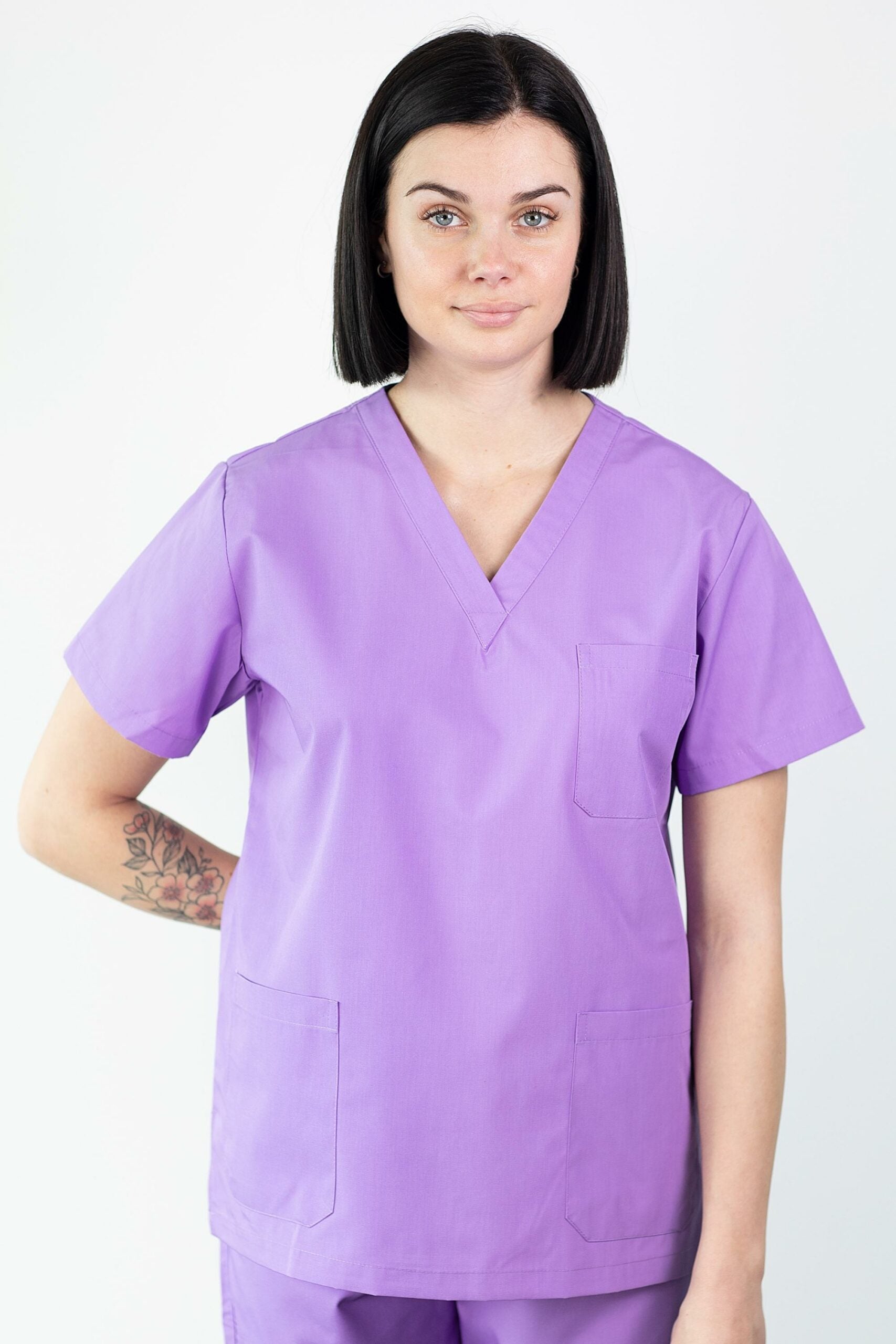 Basicfit - Tunique médicale - Unisexe - Mauve / S