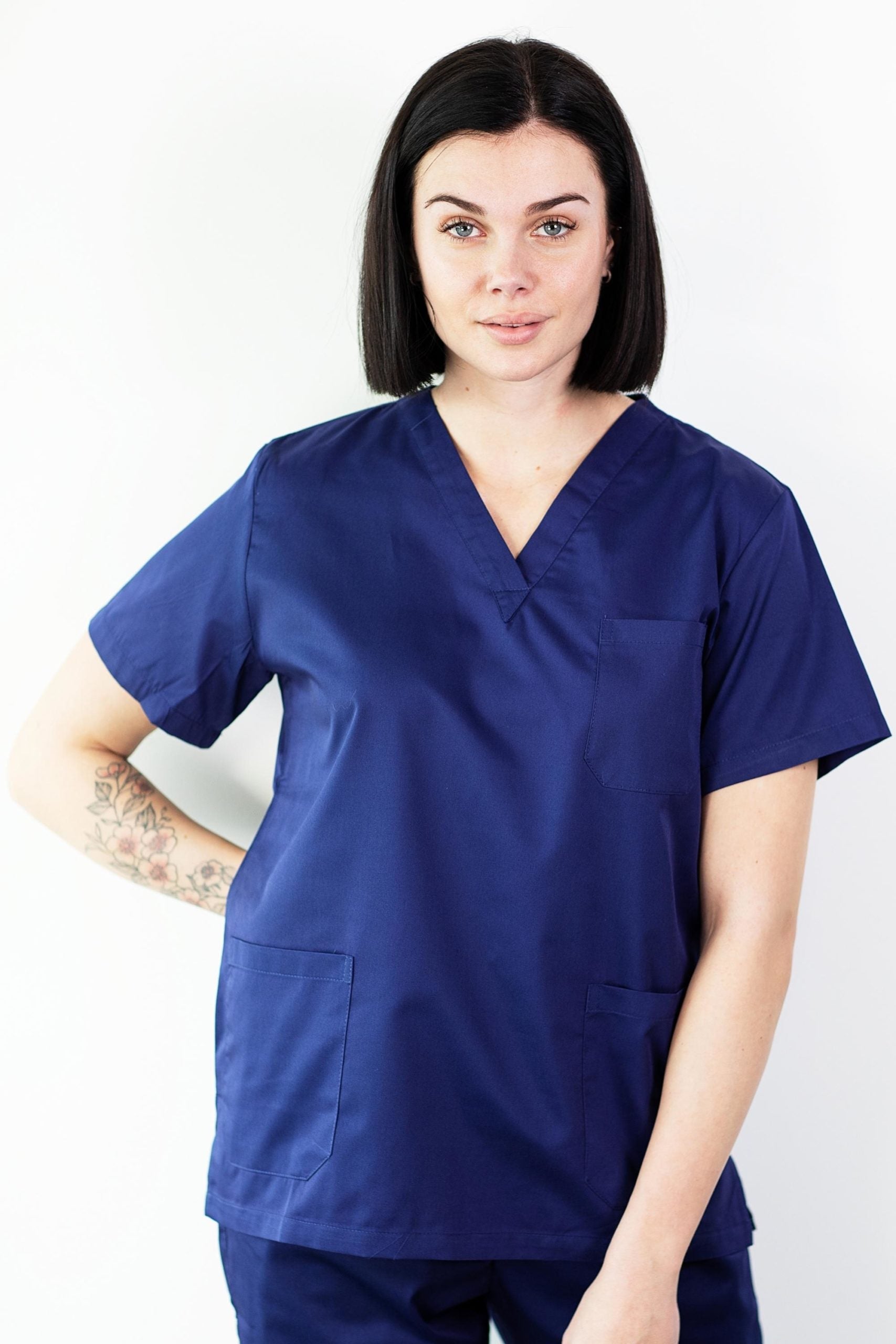 Basicfit - Tunique médicale - Unisexe - Bleu marine / S