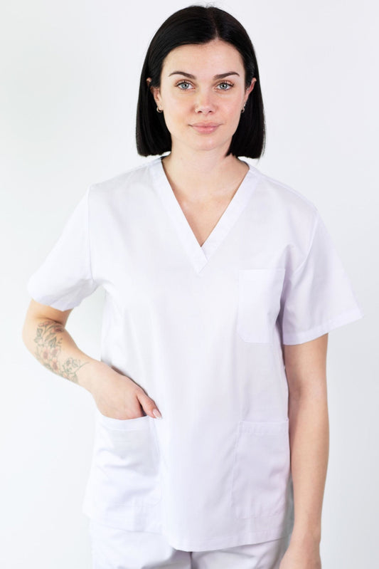 Basicfit - Tunique médicale - Unisexe - Blanc / S