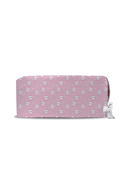 Calot médical – Rose avec motifs dentaire