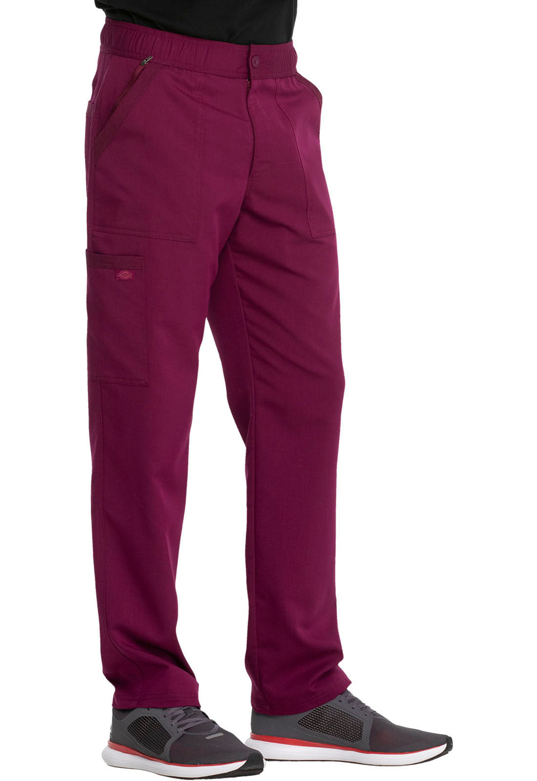 Pantalons bordeaux Balance by Dickies avec poches pour tenues médicales homme