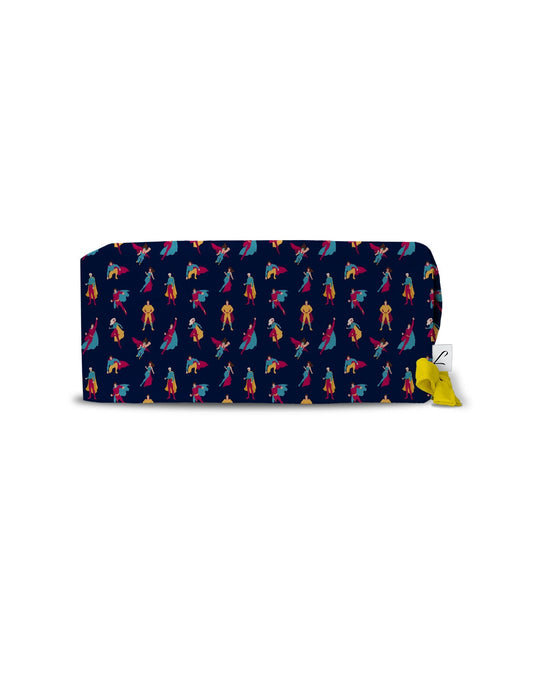 OP-Haube – Marineblau mit Superhelden-Motiv